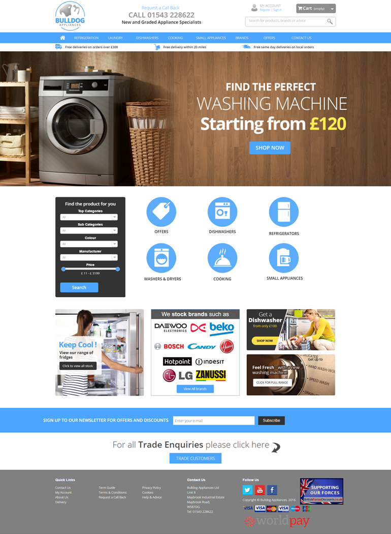 Website - Bulldog Appliances